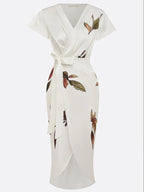 Margot - Women's Floral Wrap Midi Dress