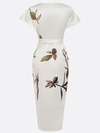 Margot - Women's Floral Wrap Midi Dress
