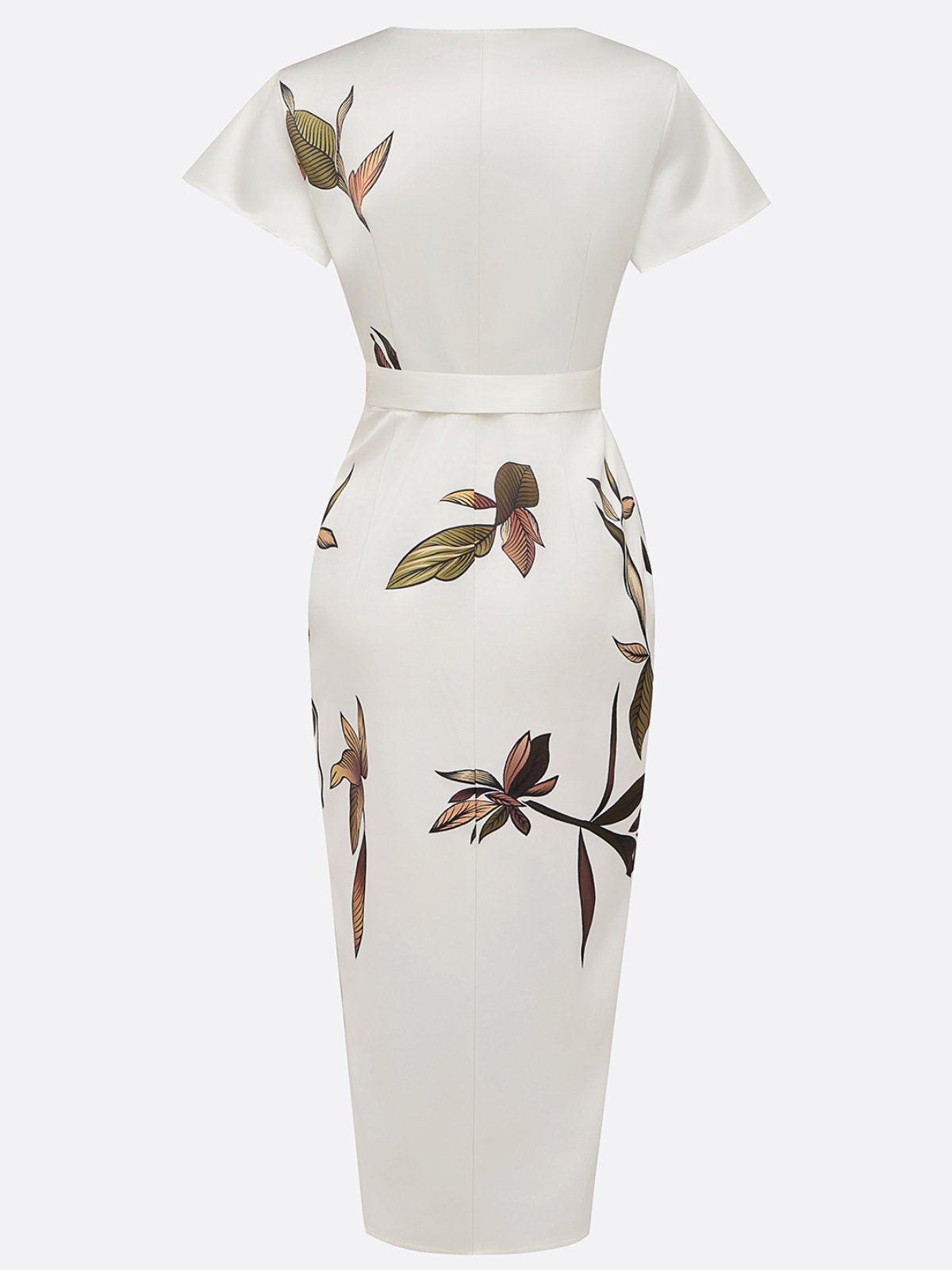 Margot - Women's Floral Wrap Midi Dress