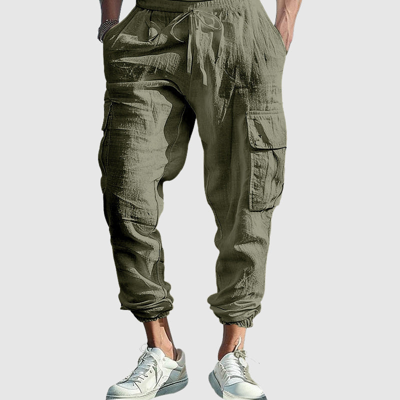Matteo - Men's Cotton Straight Leg Cargo Pants 3