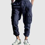 Matteo - Men's Cotton Straight Leg Cargo Pants 4