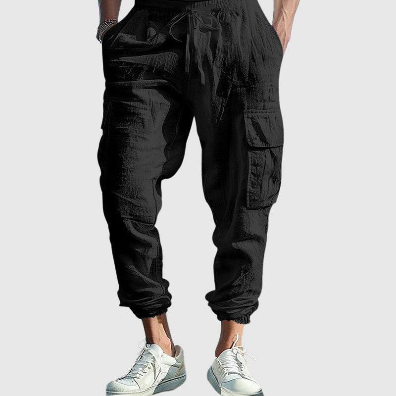 Matteo - Men's Cotton Straight Leg Cargo Pants 5