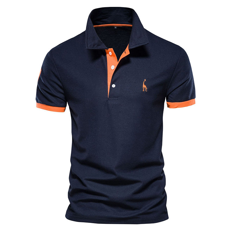 Nicholas - Men's Contrast Trim Short Sleeve Polo Shirt 1