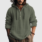 Nico - Men's Hooded Long Sleeve Cotton Shirt 5