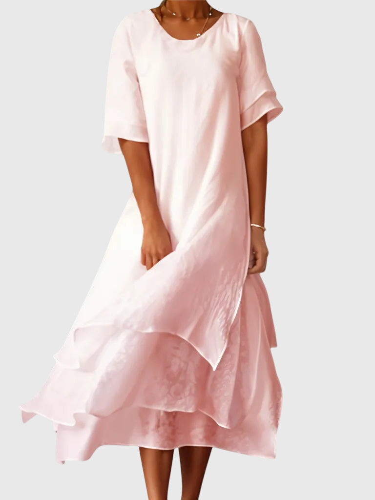 Olive - Women's Tiered Ruffle Midi Dress