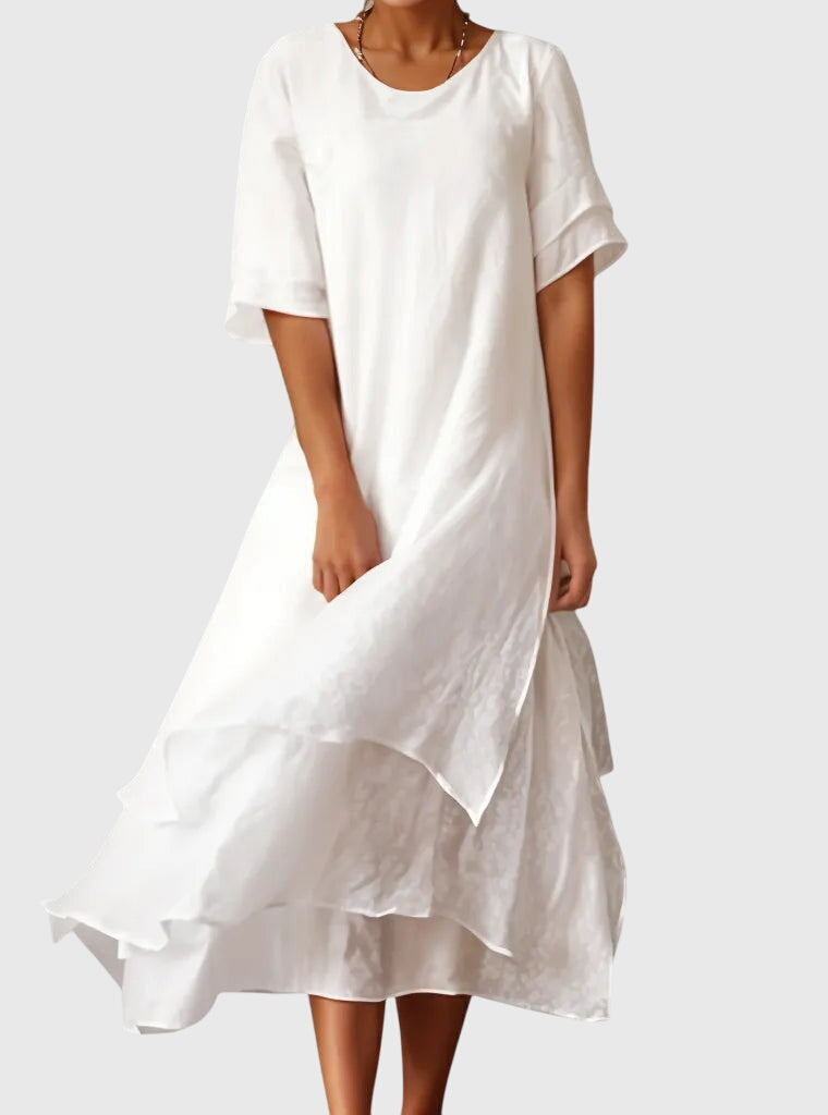 Olive - Women's Tiered Ruffle Midi Dress