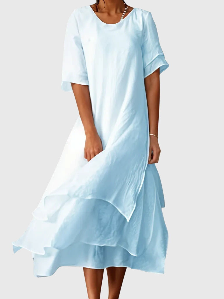 Olive - Women's Tiered Ruffle Midi Dress