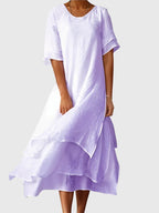 Olive - Women's Tiered Ruffle Midi Dress