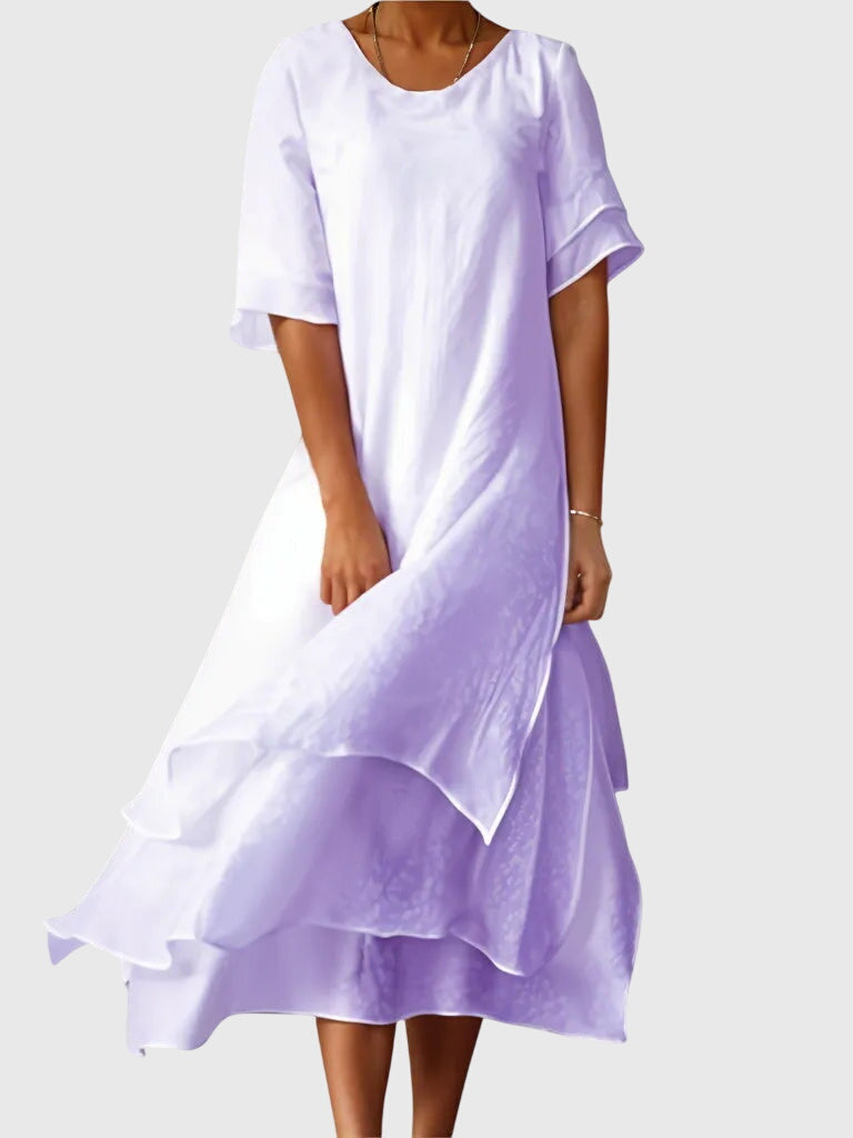 Olive - Women's Tiered Ruffle Midi Dress
