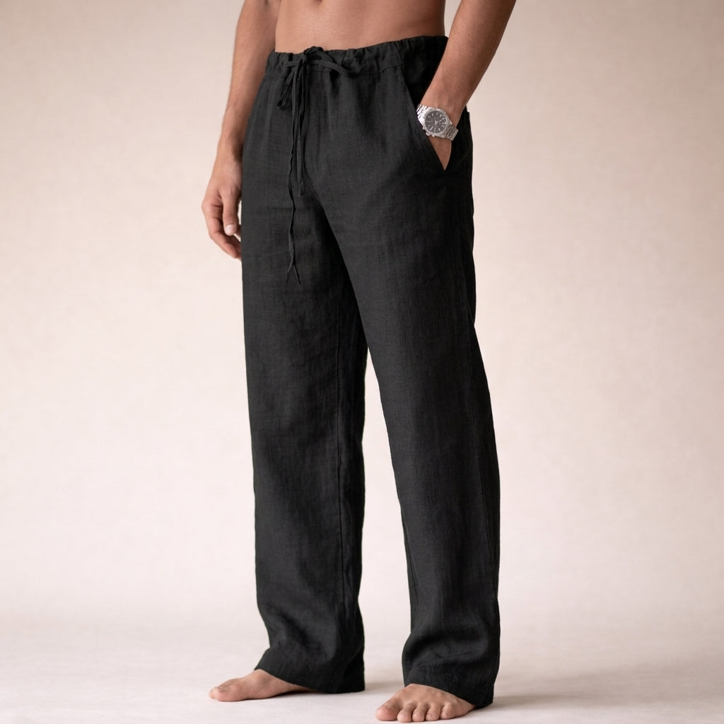 Orson - Men's Drawstring Linen Trousers