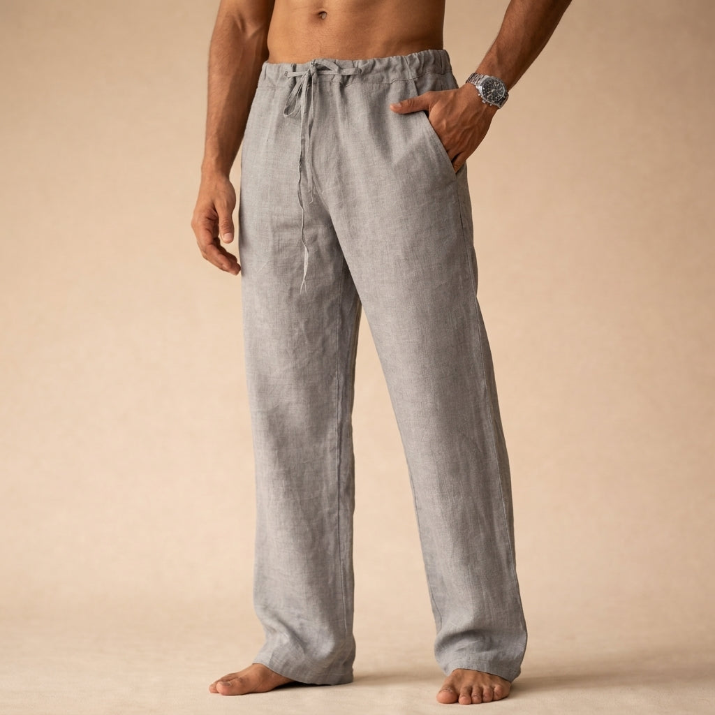 Orson - Men's Drawstring Linen Trousers