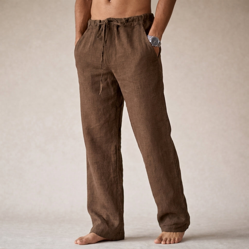 Orson - Men's Drawstring Linen Trousers