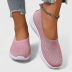 Paloma - Women's Knit Slip-On Sneakers with Ribbed Sole