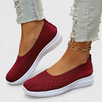 Paloma - Women's Knit Slip-On Sneakers with Ribbed Sole