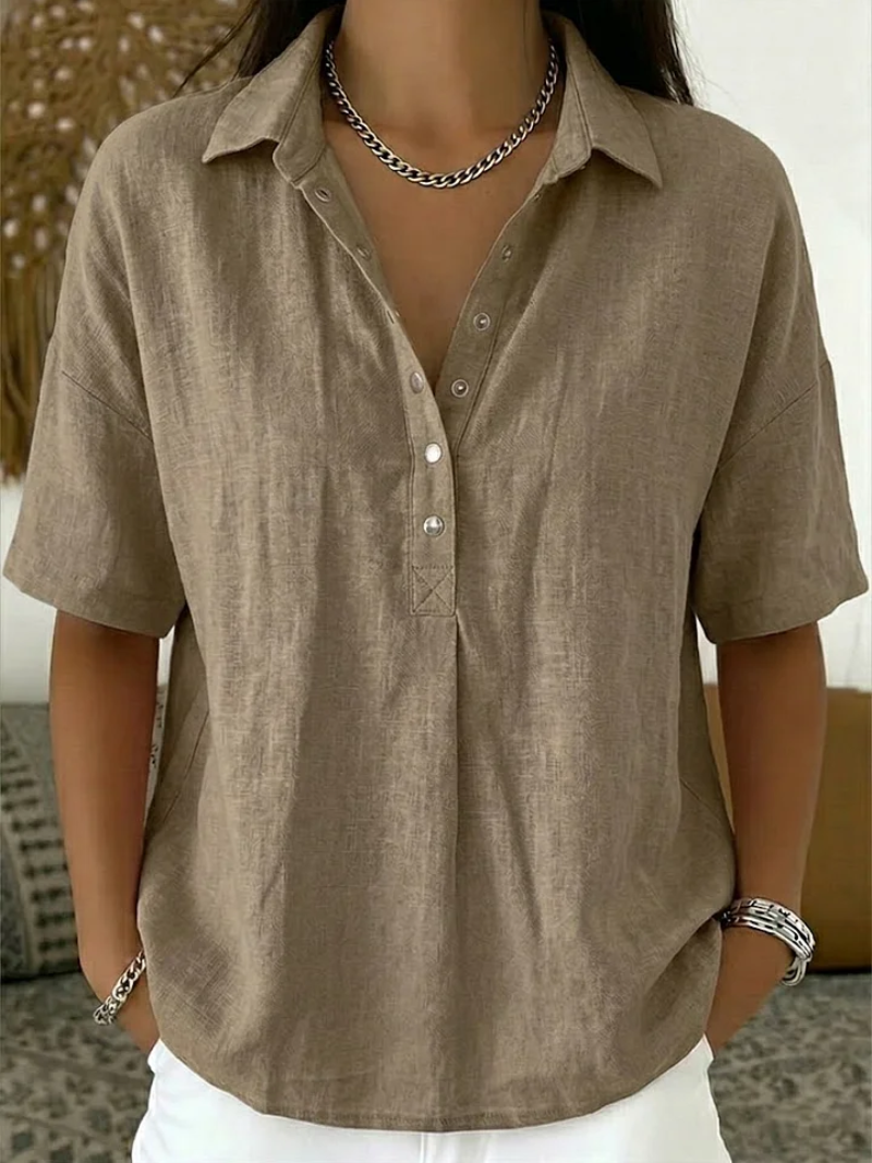 Ravenna - Women's Button-Front Collar Shirt