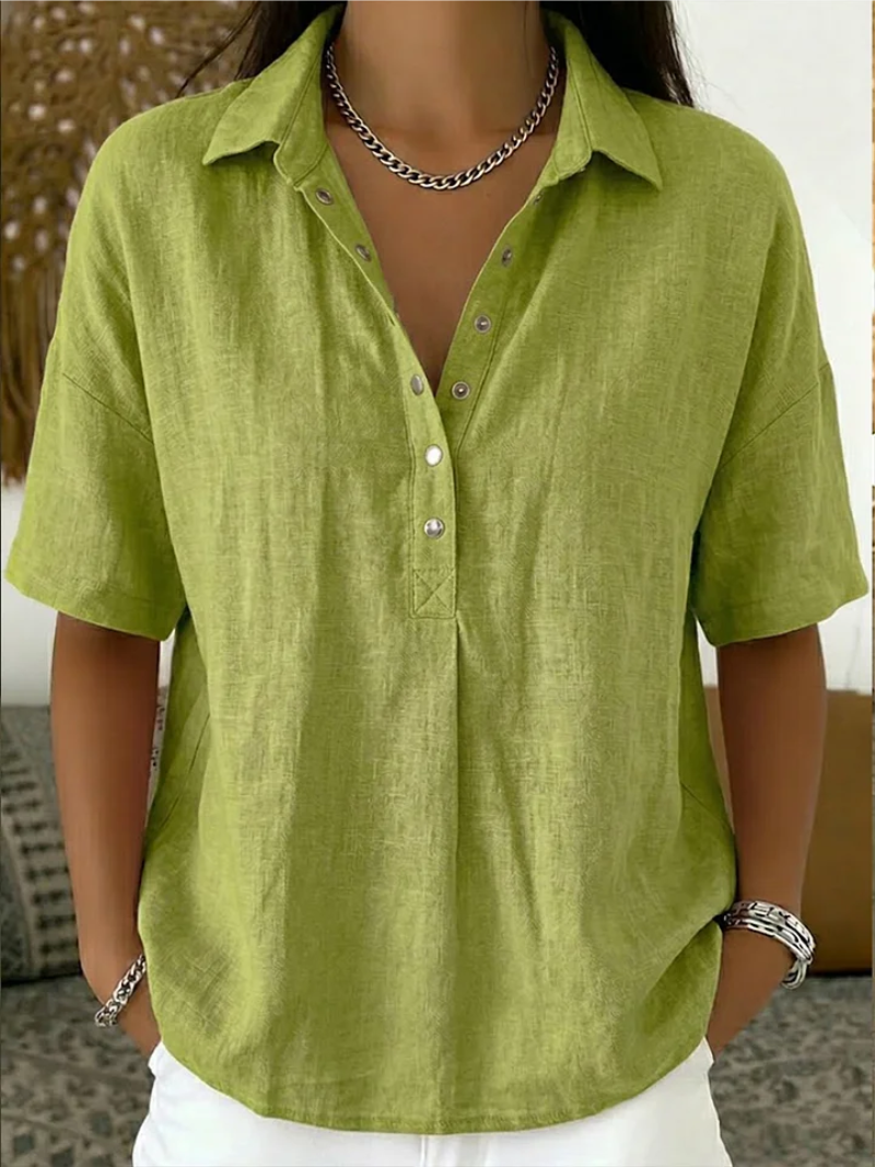 Ravenna - Women's Button-Front Collar Shirt
