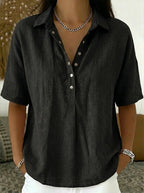 Ravenna - Women's Button-Front Collar Shirt