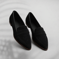 Reina - Women's Pointed-Toe Loafers with Band Detail