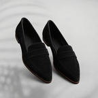 Reina - Women's Pointed-Toe Loafers with Band Detail