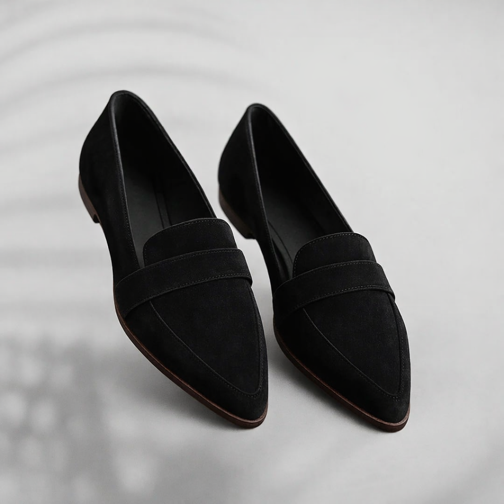 Reina - Women's Pointed-Toe Loafers with Band Detail