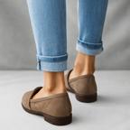 Reina - Women's Pointed-Toe Loafers with Band Detail