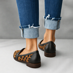 Reina - Women's Pointed-Toe Loafers with Band Detail