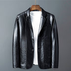 Robert - Men's Black Leather Biker Jacket 1
