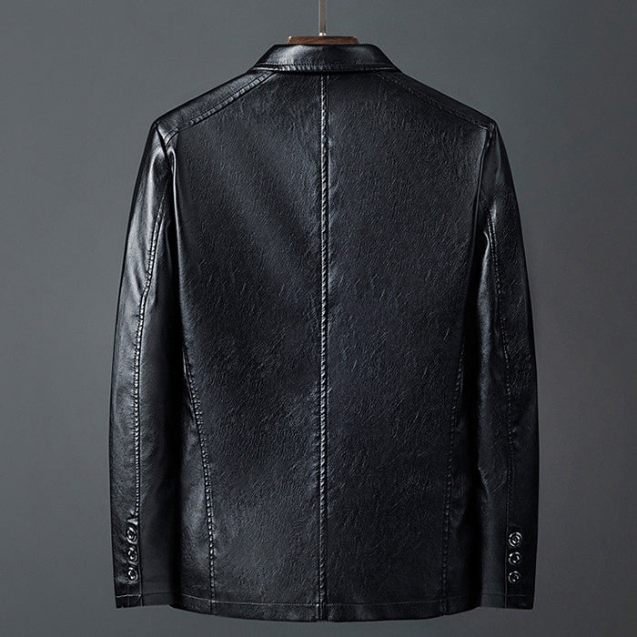 Robert - Men's Black Leather Biker Jacket 2