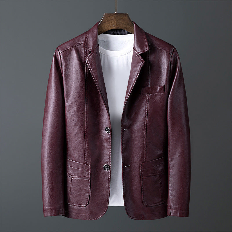 Robert - Men's Black Leather Biker Jacket 3