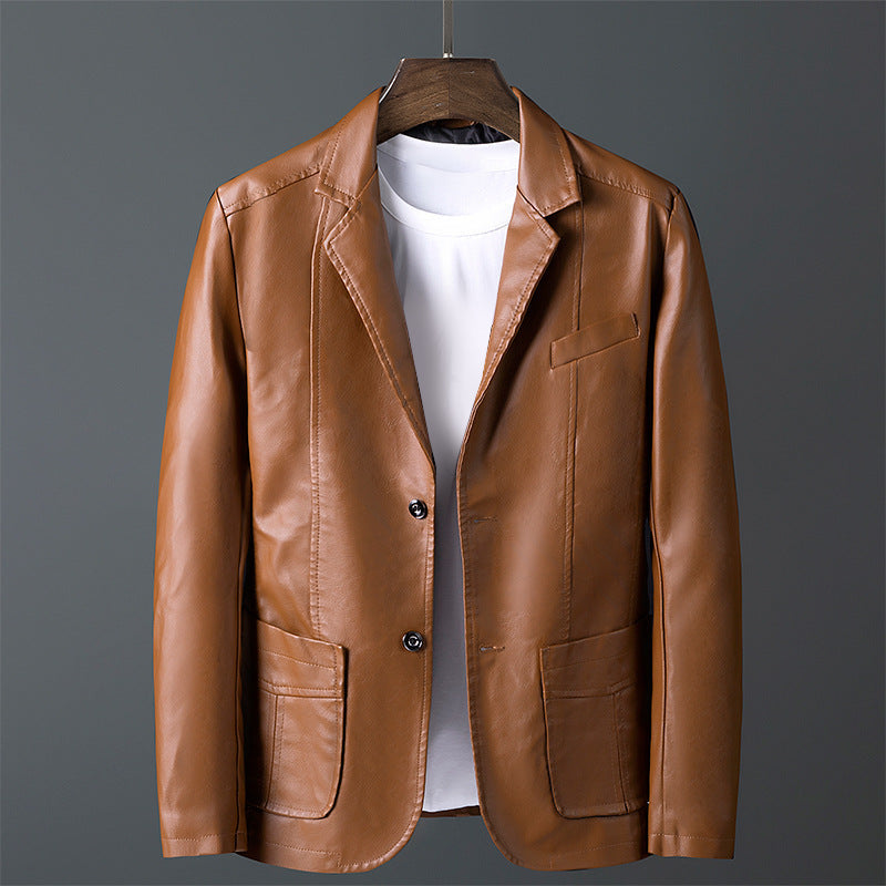 Robert - Men's Black Leather Biker Jacket 4