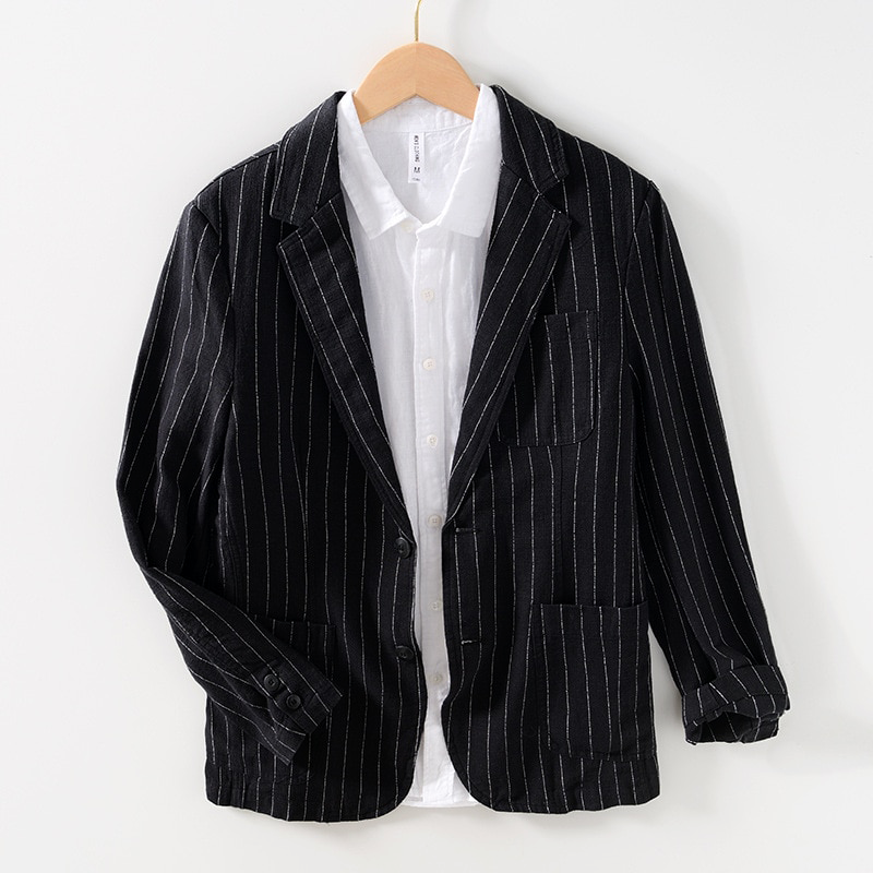 Robert - Men's Linen Single-Breasted Slim Fit Blazer 1