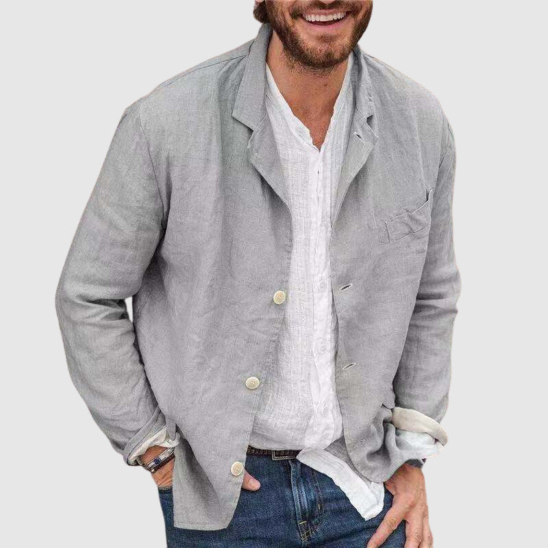 Robert - Men's Single-Breasted Notched Lapel Blazer 2