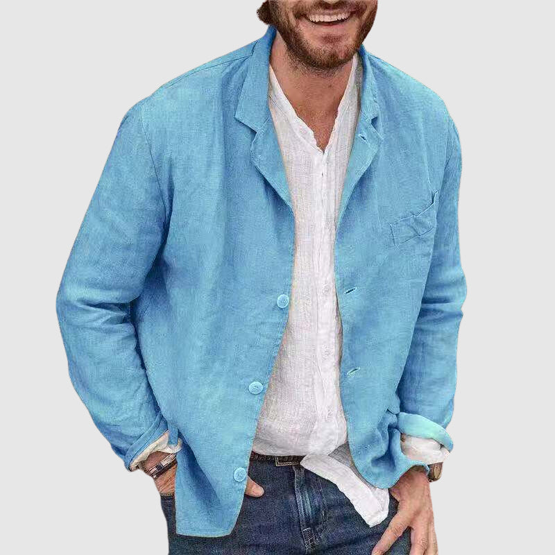 Robert - Men's Single-Breasted Notched Lapel Blazer 4