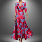 Rosemary - Women's Floral Wrap Midi Dress