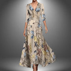 Rosemary - Women's Floral Wrap Midi Dress