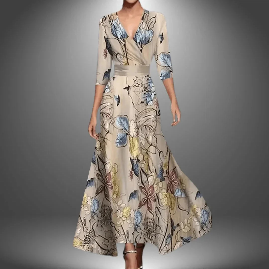 Rosemary - Women's Floral Wrap Midi Dress