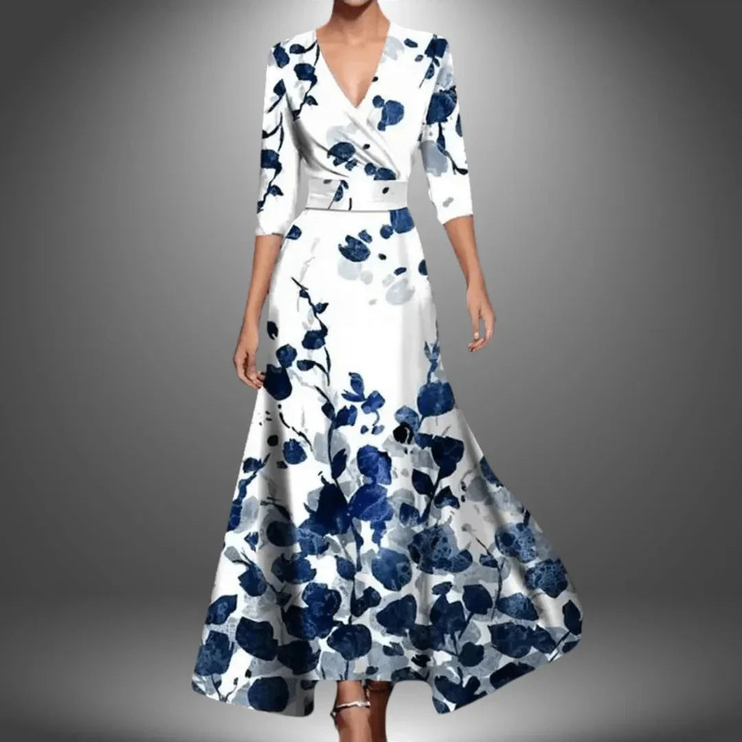Rosemary - Women's Floral Wrap Midi Dress