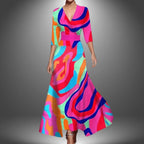 Rosemary - Women's Floral Wrap Midi Dress