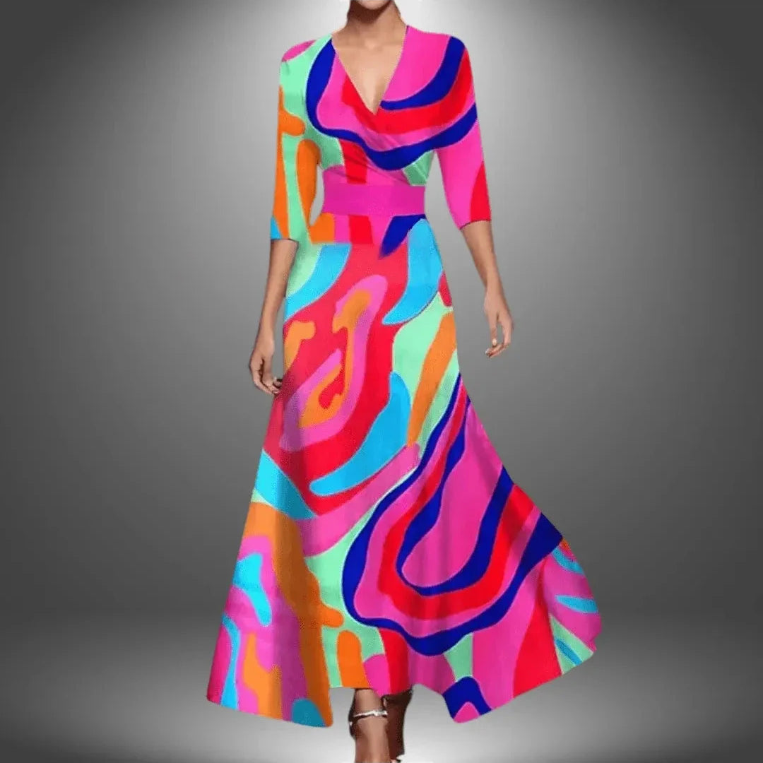 Rosemary - Women's Floral Wrap Midi Dress
