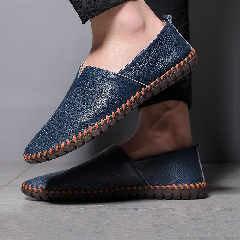 Sawyer - Men's Leather Slip-On Loafers 9