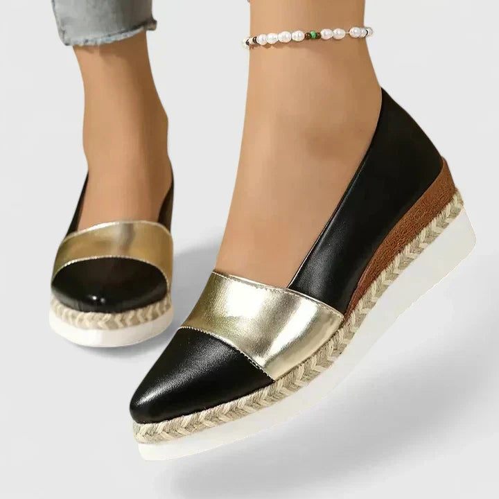 Sevyn - Women's Metallic Espadrille Loafers