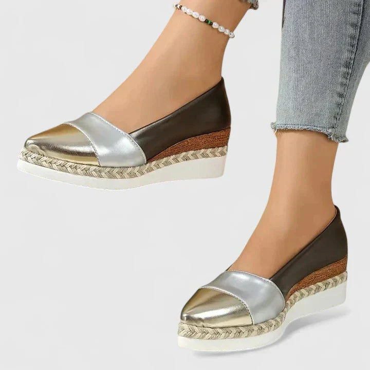 Sevyn - Women's Metallic Espadrille Loafers