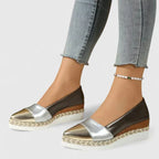 Sevyn - Women's Metallic Espadrille Loafers