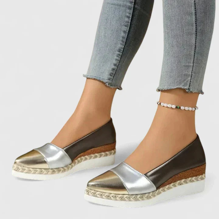 Sevyn - Women's Metallic Espadrille Loafers