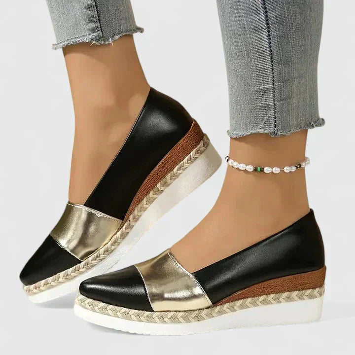 Sevyn - Women's Metallic Espadrille Loafers