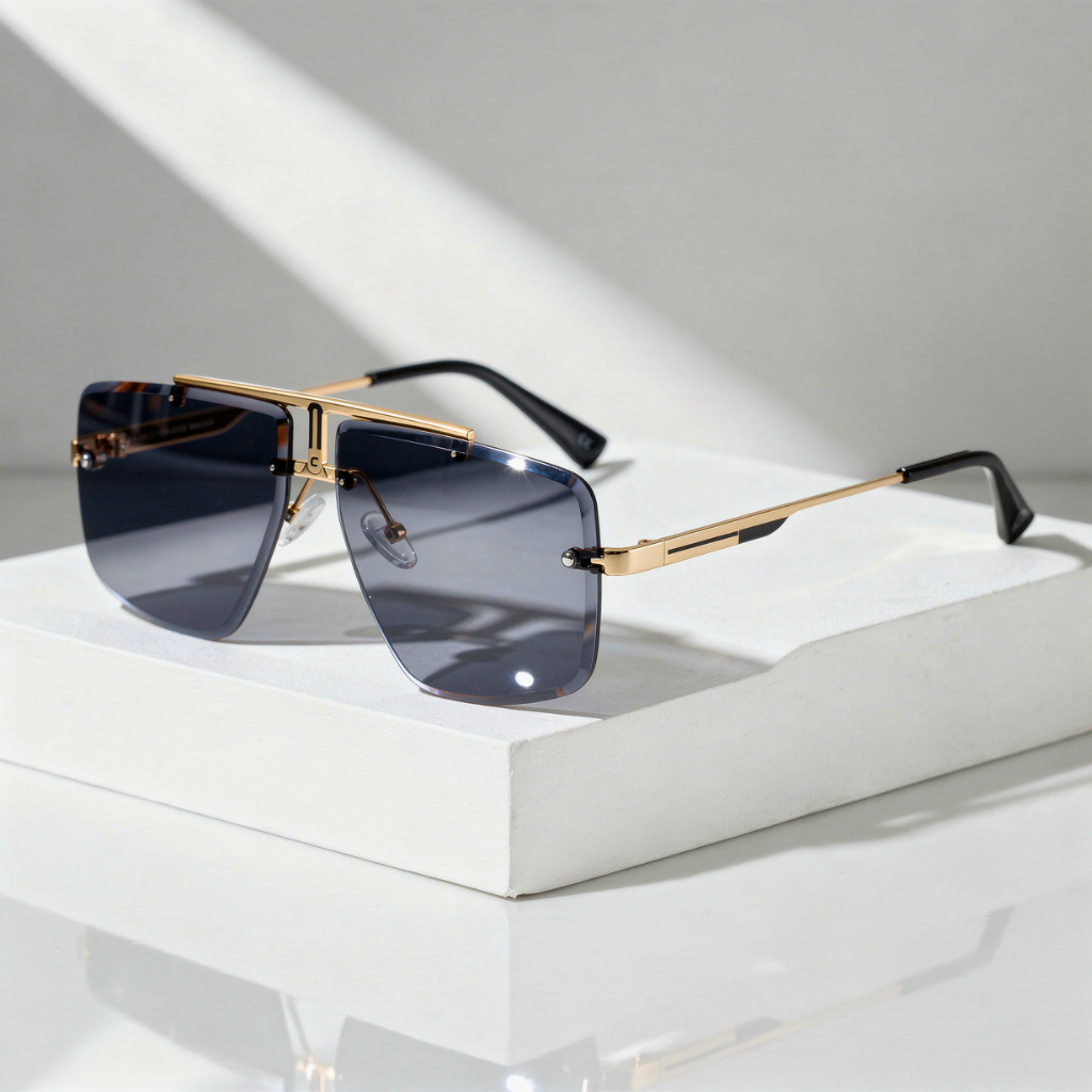 Tulum -  Frameless Gradient Sunglasses with Oversized Square Lenses