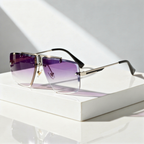 Tulum -  Frameless Gradient Sunglasses with Oversized Square Lenses