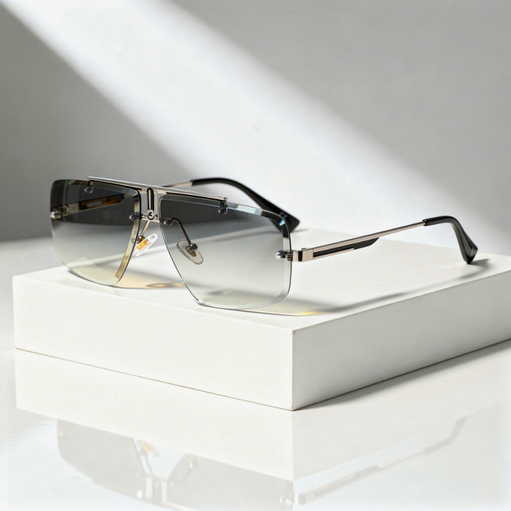 Tulum -  Frameless Gradient Sunglasses with Oversized Square Lenses