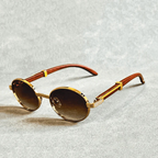 Tulum - Oval Frame Tinted Lens Sunglasses 4