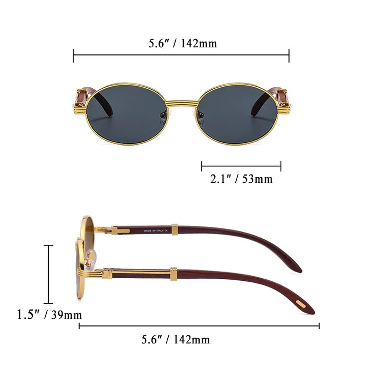 Tulum - Oval Frame Tinted Lens Sunglasses 7